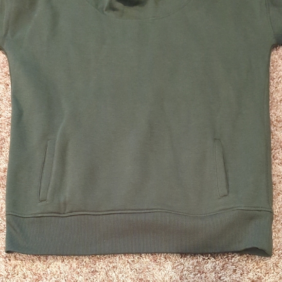 Zyia Hoodie Sweatshirt Women's Size Medium Green Pockets - Picture 6 of 12